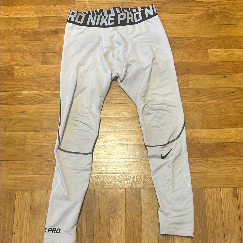 Nike Pro White and Black Joggers